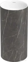 Wellsee Chalice Perfection 230617000 (отдельностоящий, без отверстия под смеситель, цвет матовый черный мрамор/глянцевый белый)