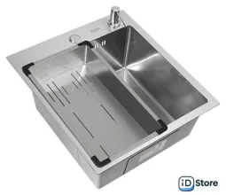 Кухонная мойка ARFEKA Eco AR мойка 450500, коландер G, дозатор Satin Decor Millet