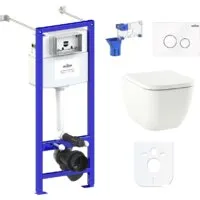 Унитаз подвесной Lavinia Boho Relfix One Rimless 7 в 1 87050167 (белое стекло)