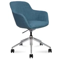 Кресло офисное Norden Corfu / B1816 3S fabric LE8100-07 (ткань бирюзовый/алюминевая база)