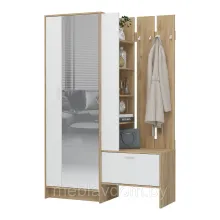 Прихожая Ирис ПР-01 - Белый Шагрень / Дуб Крафт золотой (Стендмебель)