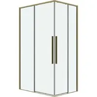 Душевой уголок Grossman Galaxy 100x80x195 300.K33.01.1080.32.00 (золото сатин/прозрачное стекло)