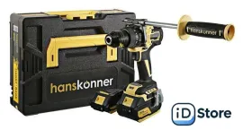 Ударная дрель-шуруповерт Hanskonner HCD18165BLI (с 2-мя АКБ, кейс)