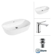 Умывальник Lauter 21460-60 Allure 21C618С с донным клапаном 21190CH (хром)