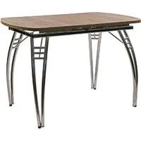 Кухонный стол ВВР Прямоугольный раздвижной (пластиковый Дуб кера/паук хром 110-150/70)