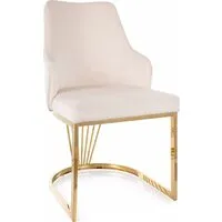 Стул Signal Alure Velvet Bluvel 22 (светло-бежевый/золотой)