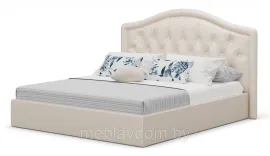 Мягкая кровать Элизабет со стразами 180х200 с подъемным механизмом Pearl shell