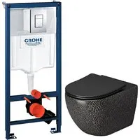 Унитаз подвесной Grossman Color GR-4411BBLS GROHE Rapid SL 38772001 (с кнопкой)