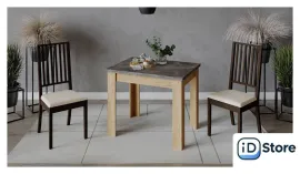 Кухонный стол Трия Промо тип 3 (дуб крафт золотой/ателье темное)