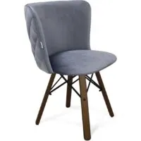 Стул Sheffilton SHT-ST36-3/S70 (нейтральный серый/темный орех/черный муар)