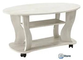 Журнальный столик Олмеко Сатурн-М05 (бетон пайн/белый)