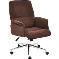 Офисное кресло TetChair York (флок, коричневый)