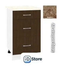 Шкаф напольный Кортекс-мебель Корнелия Лира НШ50р3ш (венге/мадрид)