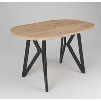 Кухонный стол Дабер 014 С14.13.2.2 (опора металл черный/дуб крафт золото)