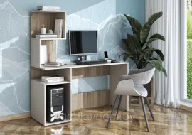 Стол письменный Бохо СП-001 - Дуб крафт серый / Кашемир (МК Стиль)