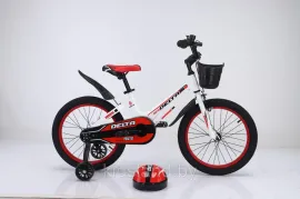Детский облегченный велосипед Delta Prestige S 18"" шлем (белый/красный)