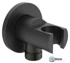 Держатель душевой лейки с подключением Ideal Standard IdealRain Black BC807XG