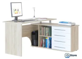 Стол Сокол КСТ-109 правый (дуб сонома/белый)