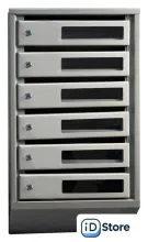 Почтовый ящик Klesto Вертикальный 6 секций (с окошком, с задней стенкой)