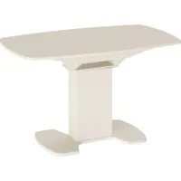 Кухонный стол Трия Портофино СМ(ТД)-105.02.11(1) (бежевый/стекло бежевое матовое)