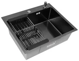 Комплект ARFEKA ECO AR мойка 600500, коландер, дозатор BLACK