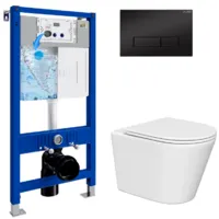 Унитаз подвесной с инсталляцией Lauter Longer 21901002 с кнопкой 219704HD