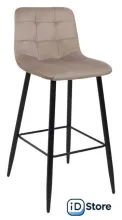 Стул AksHome Stella барный (бежевый велюр HLR08/черный)