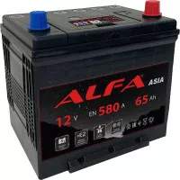 Автомобильный аккумулятор ALFA battery Asia JR 580A с бортом