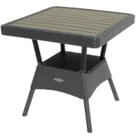 Стол пластиковый Ellastik Plast Ola Dom Квадратный ЭП 442349 (антрацит)