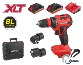 Дрель-шуруповерт Wortex BD 2025 LiSET ALL1 XLT 1325844 (с 2-мя АКБ, кейс)