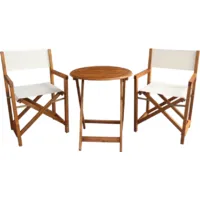 Комплект садовой мебели National Tree Company из акации / TP2113.1 (3 предмета)