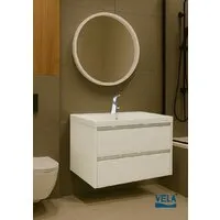 Мебель для ванных комнат Vela Тумба под умывальник Vela Мира 80П под Classica (белый глянец) TU27104