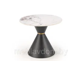 Стол журнальный HALMAR GORETTI S белый мрамор/черный