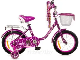 Детский велосипед Favorit Lady 14" фиолетовый
