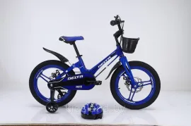 Детский облегченный велосипед Delta Prestige L 18"" шлем (черно-синий)