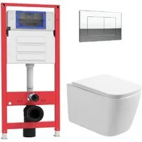 Унитаз подвесной Oliveeka OL-MQ-003 OL-1216 OL-E12-CR (хром)