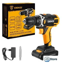 Дрель-шуруповерт Deko Banger 20V ONE 083-1042 (с 1-им АКБ)