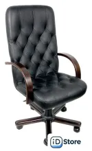 Офисное кресло Деловая обстановка Премьер экстра (кожа люкс, орех, черный)
