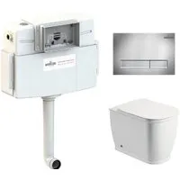 Унитаз приставной Lavinia Boho Relfix Bell Pro Set 4 в 1 77060206 (хром пластик)