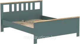 Кровать Сага двойная 160х200 темно-бирюзовый/ясень