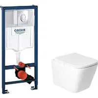 Унитаз подвесной Saniteco KW-9004WS GROHE Rapid SL 38721001