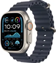 Apple Watch Ultra 2 LTE 49 мм (титановый корпус, титановый/темно-синий, ремешок из эластомера)