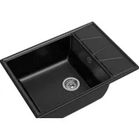 Кухонная мойка GranFest GF-V-680L (черный)