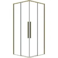 Душевой уголок Grossman Galaxy 80x80x195 300.K33.01.8080.32.00 (золото сатин/прозрачное стекло)