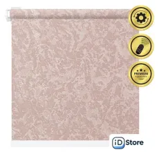 Рулонная электроштора НеоФьюжен Джерси 100х250 правая (пыльная роза, белая фурнитура)