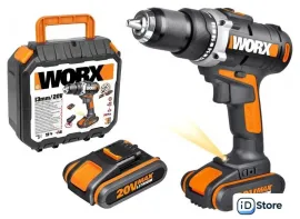 Дрель-шуруповерт Worx WX183.1 (с 2-мя АКБ, кейс)