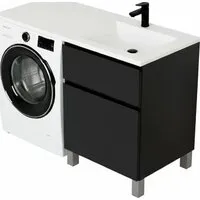 Мебель для ванных комнат Vela Тумба под умывальник Vela Мира 38Н под Kamilla 100 (черный) TU1620