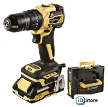 Ударная дрель-шуруповерт Hanskonner HCD2065BLIC (с 2-мя АКБ, кейс)