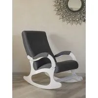Кресло-качалка Mio Tesoro Бастион-32 (рогожка графит/белый)