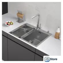Кухонная мойка ARFEKA Eco AR мойка 600500, коландер G, дозатор Satin Decor
